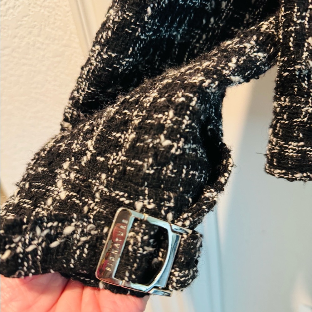 Jones New York Signature Tweed Wool Blend Jacket Black White L - Picture 9 of 15